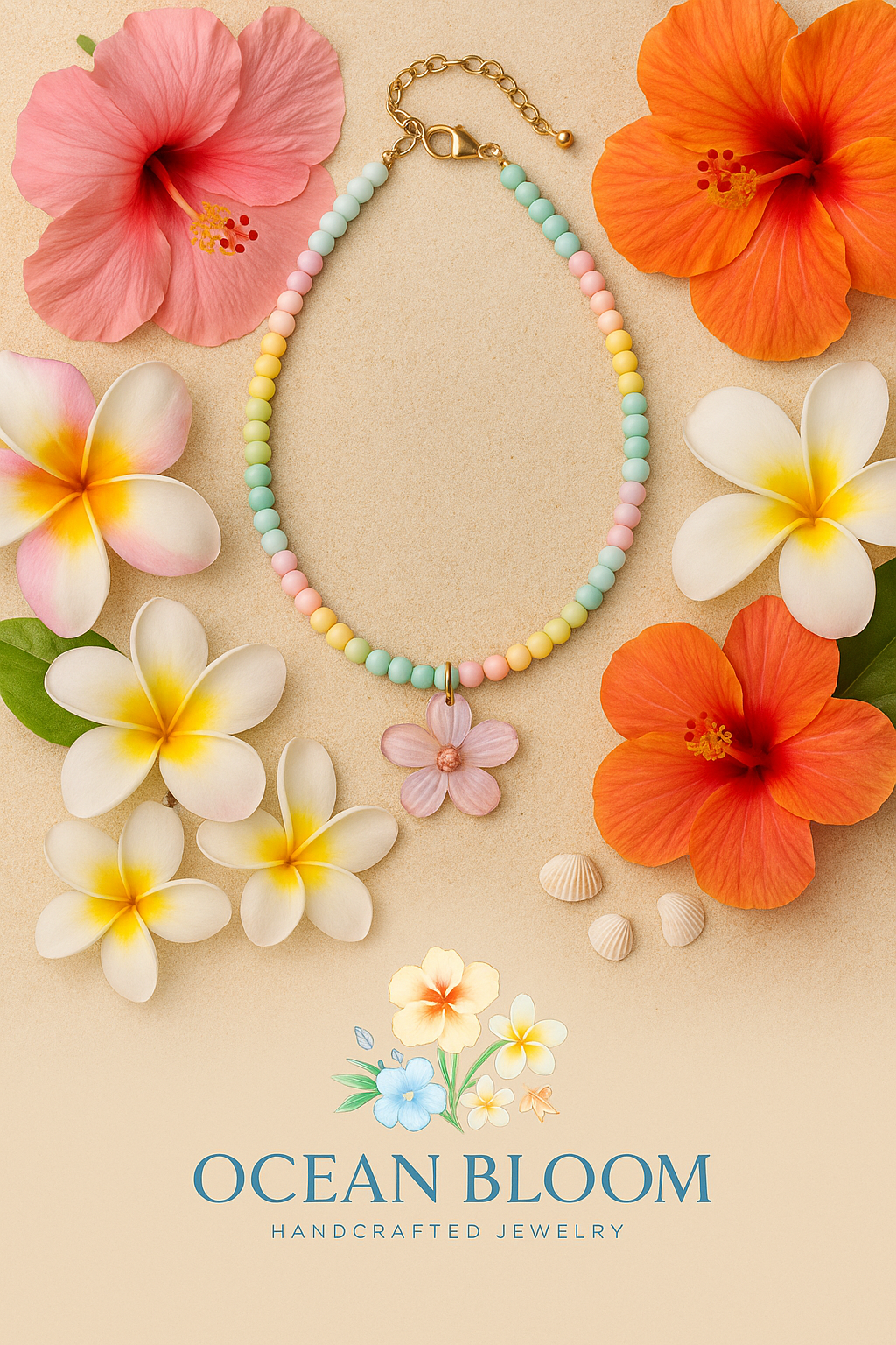 Floral necklaces handmade