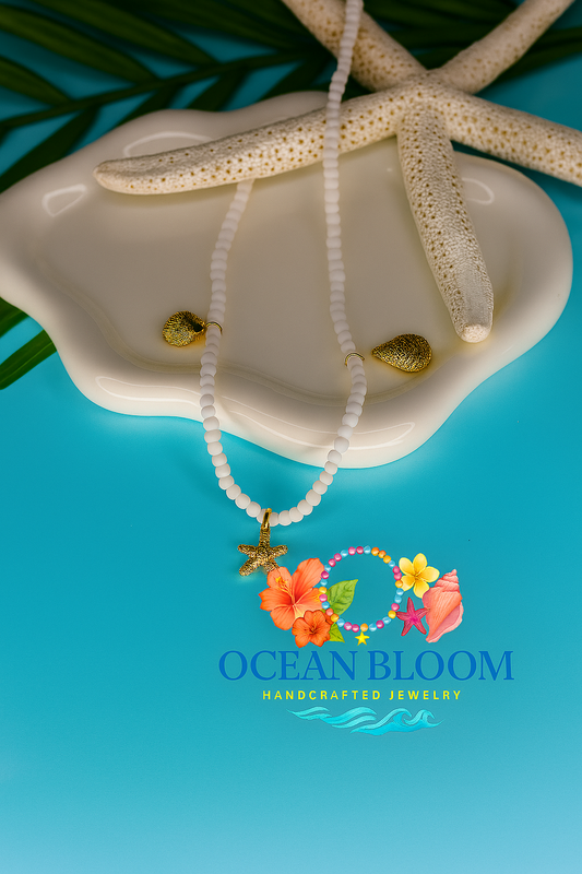 🐚Coastal Shell Necklace – Handmade Beach Jewelry